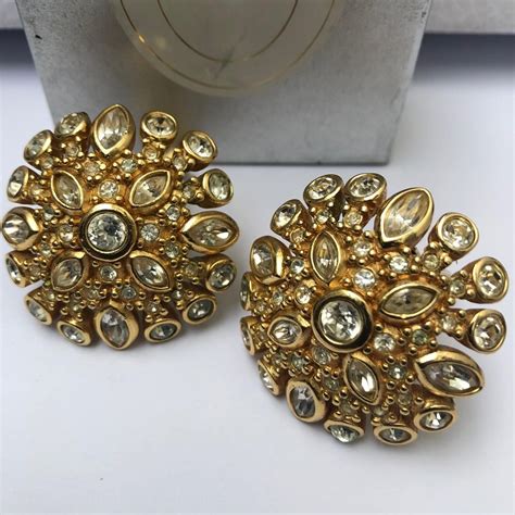 vintage dior clip on earrings